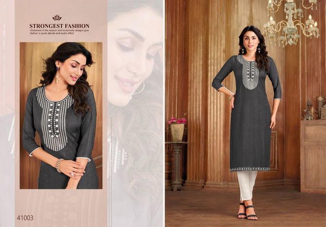 Kapil Trendz Twisha Fancy Festive Wear Rayon Designer Latest Kurti Collection